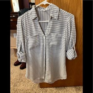 Express portofino black and white top